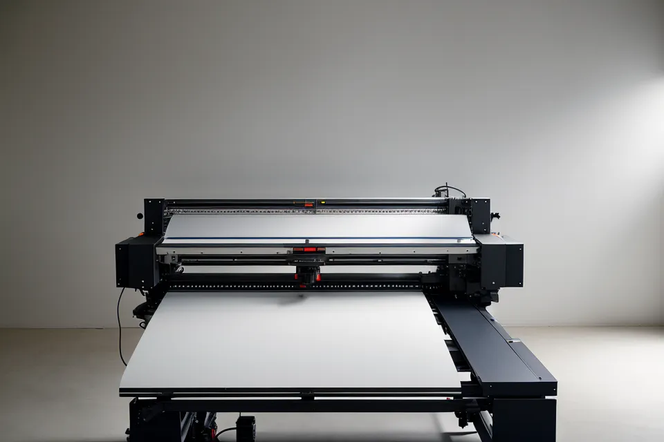 Ein Design-Studio mit Plotter und einem Kalender, der den Abgabetermin für die Umsatzsteuer markiert.