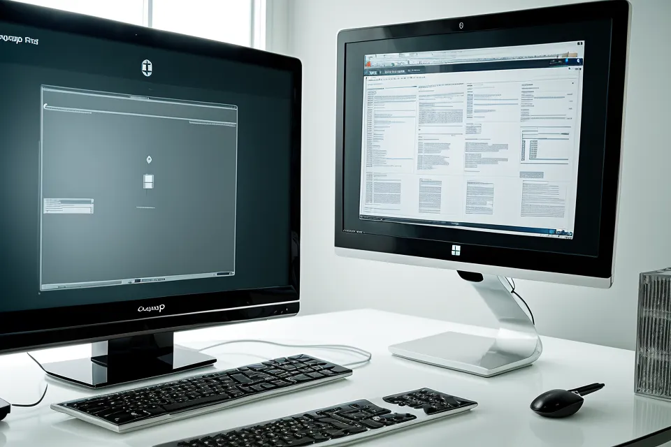 Monitor mit den Modulen des Steuer-AhA-Effekt Videokurses in einer Studio-Umgebung.