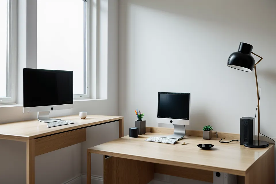 Monitor mit Buchhaltungstabelle neben einem 3D-gedruckten Design-Modell.